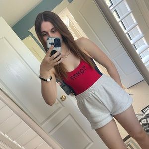 Red Tommy Hilfiger bodysuit